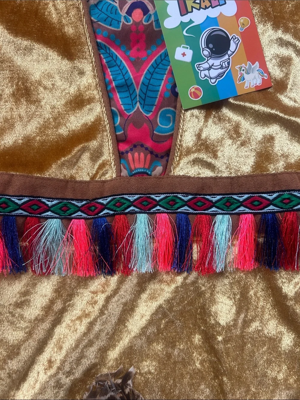 Indian Dress with Multicolor Fringe